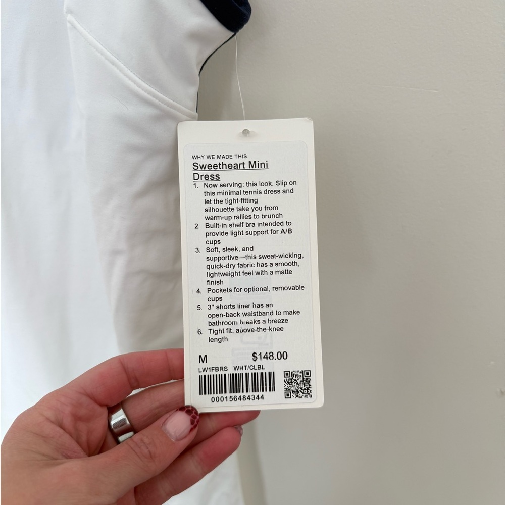 Lululemon Sweetheart Mini Dress White/Club Blue - Picture 8 of 8